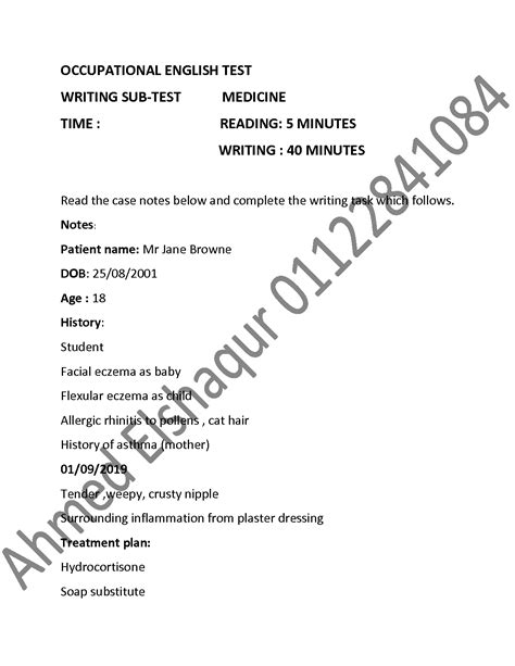 Occupational English Test .